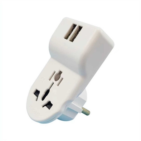 Adaptor in 2 prize USB - International - RTA09-39 - 939000