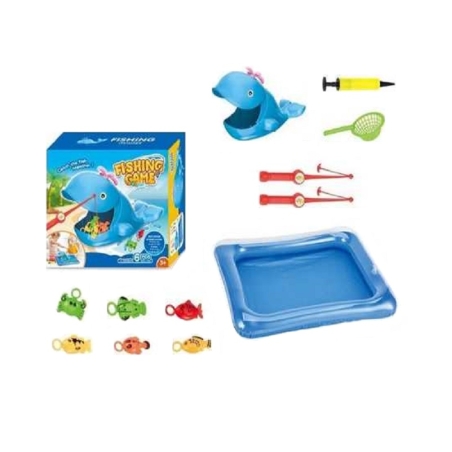 Joc de pescuit pentru copii cu mini bazin gonflabil - Q1229A - 976005