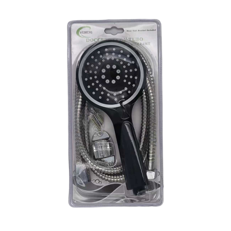 Cap de dus cu reglare a presiunii si furtun - 1,5 m - negru - 088052