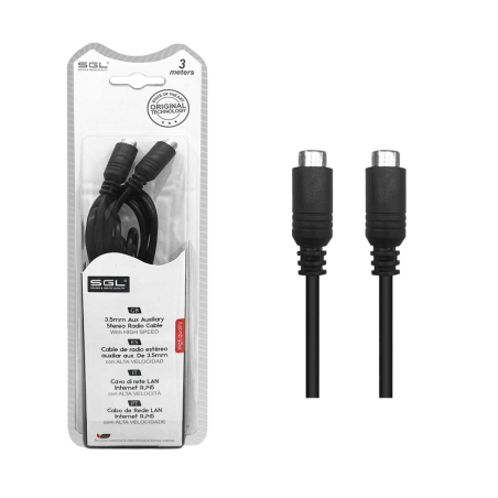 Cablu audio mufă 3,5 mm - 402C - mamă/femă - 3 m - 097404