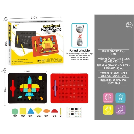 Puzzle magnetic pentru copii de 380 de piese - TSQ-380A - 540087