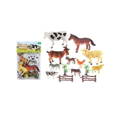 Set cu figurine animale de fermă - 10 buc - 026-42E - 314260
