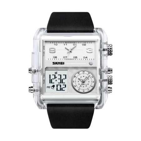 Ceas Analogic Digital - Skmei - 2020 - Alb Transparent