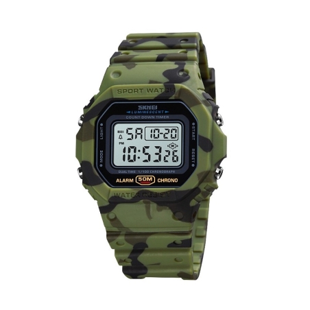 Ceas de mână digitală - Skmei - 1628 - Verde Armată