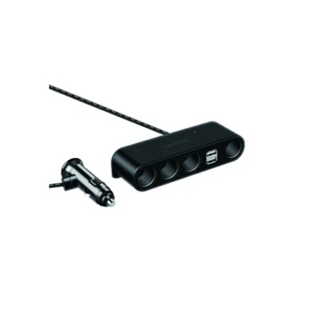 Priză multiplă pentru încărcarea brichetei auto cu 4 prize - 2 porturi USB - D09 - 428090