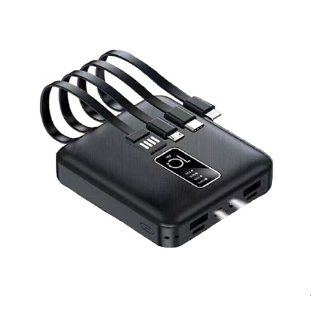 Baterie externa - mini - 4in1 - 10.000mah - S -341 - 884485 - Negru