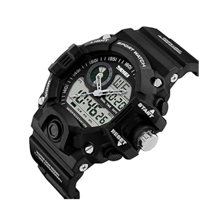 Ceas de mana cu afisaj analog si digital - Skmei - 1029 - Negru