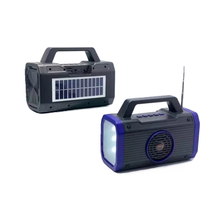 Difuzor Bluetooth Wireless cu Panou Solar - P418 - 884676 - Albastru