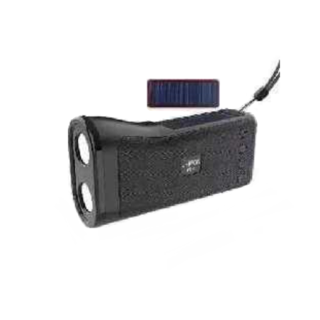 Difuzor Bluetooth Wireless cu Panou Solar - P055 - 220552 - Negru