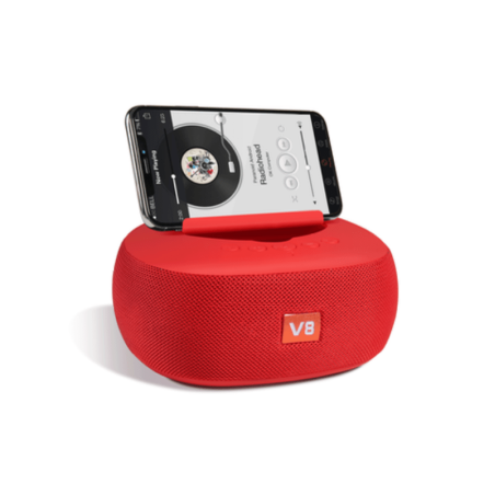 Difuzor Bluetooth fără fir cu bază pentru smartphone - V8 - 716880 - Roșu