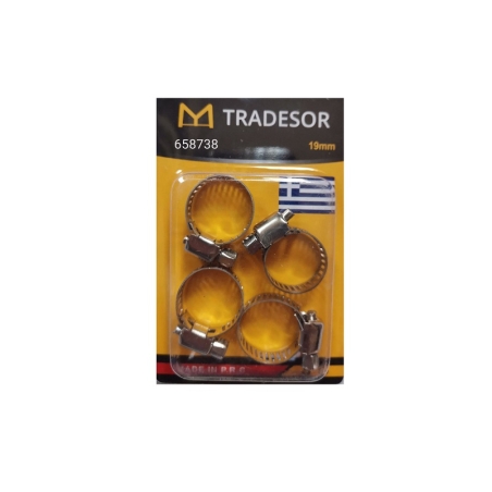 Set cleme pentru tevi - 4buc - 19mm - 658738