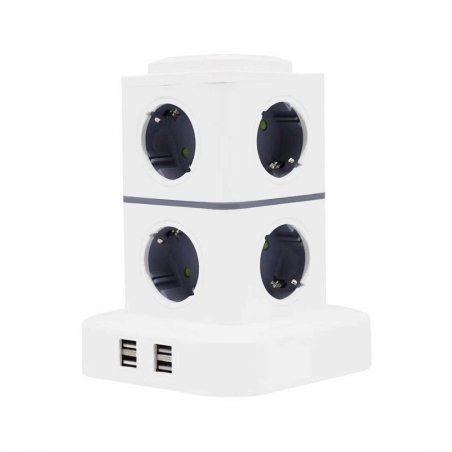Splitter vertical cu 8 prize - 4USB - RC-G8P - 008237