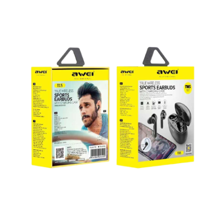 Căști wireless cu carcasă de încărcare - Bluetooth - T15 - AWEI - 888896