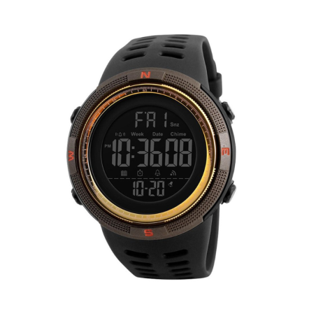 Ceas digital de mână - Skmei - 1251 - Maro/Auriu