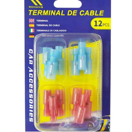 Set 12 terminale de cablu - tata si femela - 142894