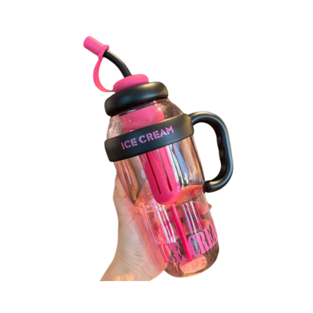 Sticlă-cană de apă din plastic cu paie - 1300 ml - RTS16 - 590166