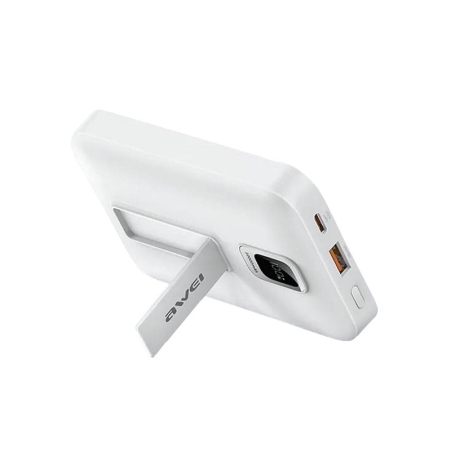 Baterie externă cu cablu și încărcare magnetică - P185K - AWEI - 004633 - Alb
