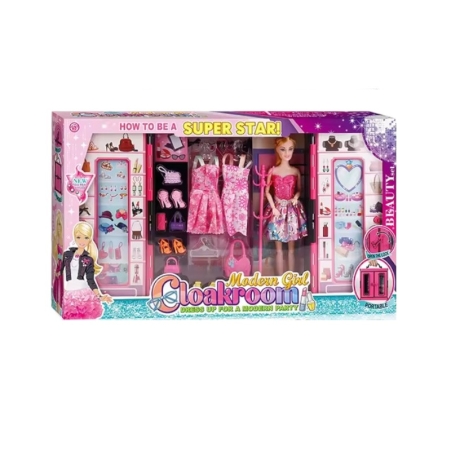 Set păpuși cu dulap și accesorii - DSJ928-2 - 308341