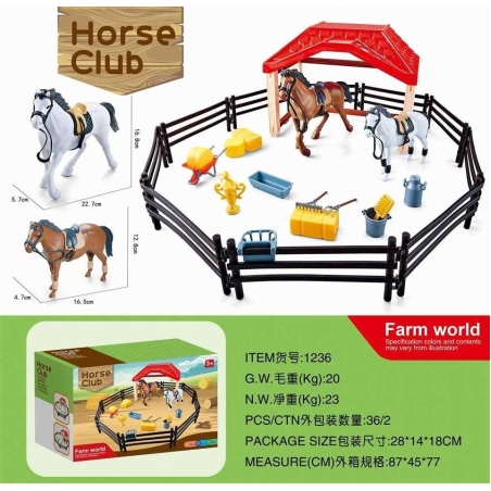 Set de joaca pentru copii - Ferma de cai - 1236 - 677175