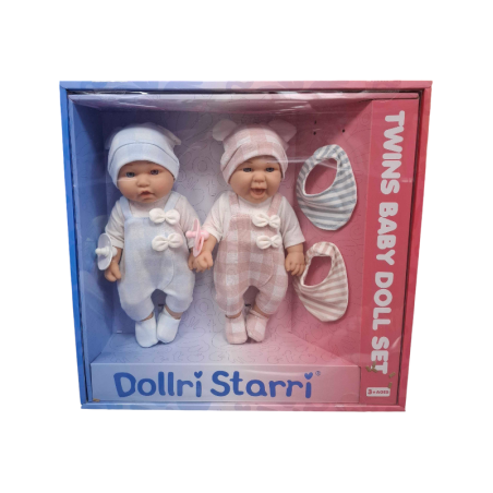 Set păpuși gemene - Gemeni cu accesorii - DS789-5A - 12 inchi - 308355