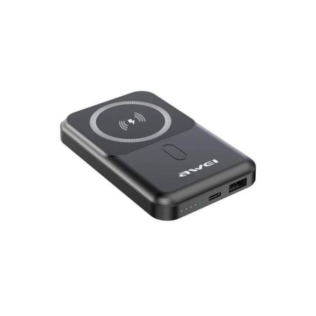 Baterie externa cu cablu si incarcare magnetica - P139K - 10.000mah - 22.5W - AWEI - 002400 - Negru