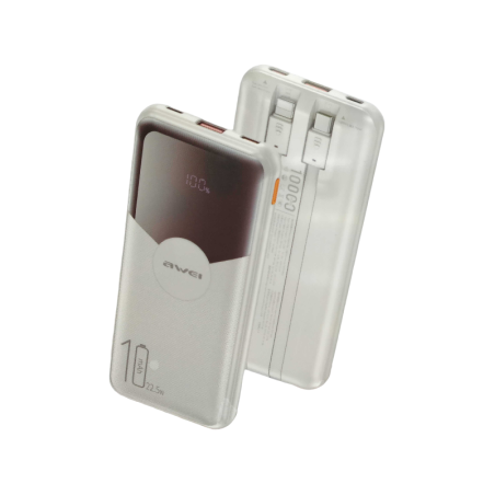 Baterie externă - P65K - 10.000mah - 22.5W - AWEI - 009867 - Alb