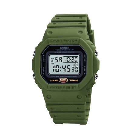 Ceas digital de mână - Skmei - 1628 - Verde/Alb