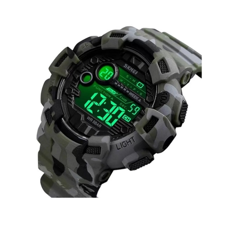 Ceas de mână digitală - Skmei - 1472 - Verde militar