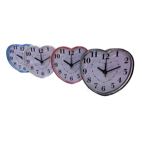 Ceas de birou - Ceas deşteptător - Inimă - H51 - 000037 - Negru
