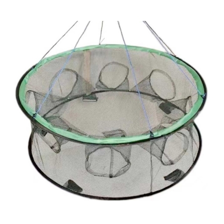 Plasa de pescuit pliabila cu 10 gauri - 70x26 cm - 31380
