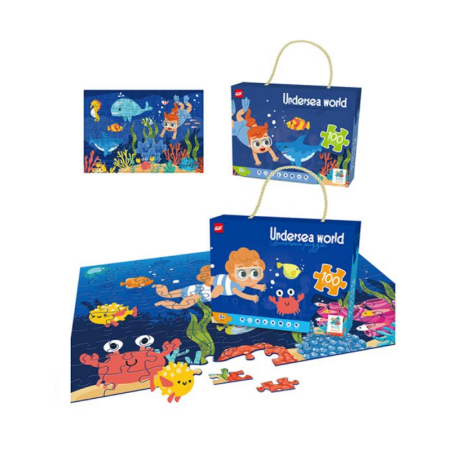 Puzzle de 100 de piese pentru copii - Lumea subacvatică - 61007 - 310445