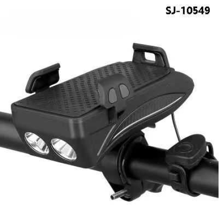 Far de bicicletă alimentat cu baterie cu suport pentru smartphone -10549 - 650165