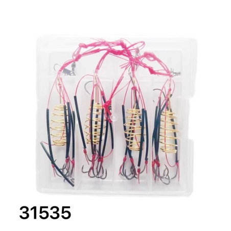 Momeală spirală cu cârlige - 4 buc - 31535
