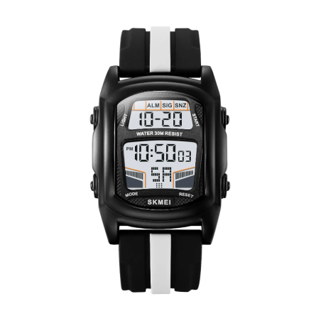 Ceas de mână digital - Skmei - 2203 - Negru/Alb