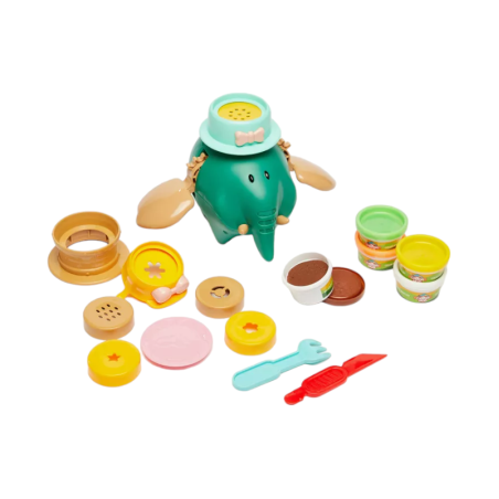 Set cu plastilina si presa in forma de elefant - 5838-37 - 310414