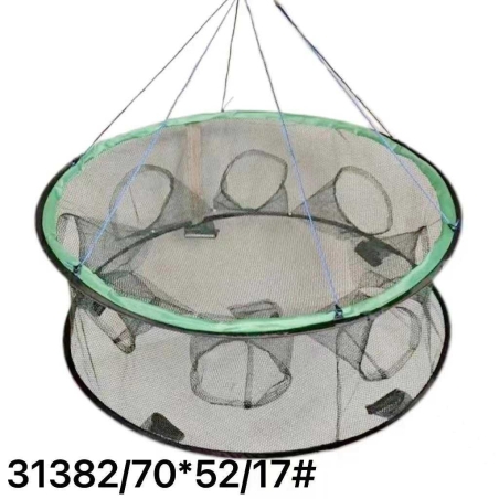 Capcană de pescuit pliabilă cu 17 găuri - 70x52 cm - 31382
