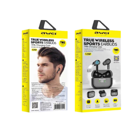 Căști wireless cu carcasă de încărcare - Bluetooth - T29P - AWEI - 888872