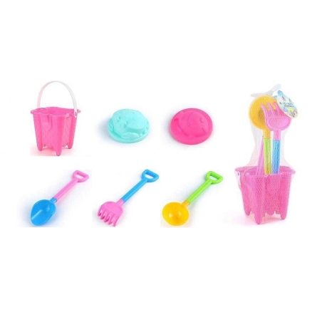 Set jucarii copii pentru plaja - 817 - 521493 - Roz