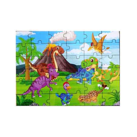 Puzzle pentru copii 35 piese - Dinozauri colorati - GXF035-935 - 310425