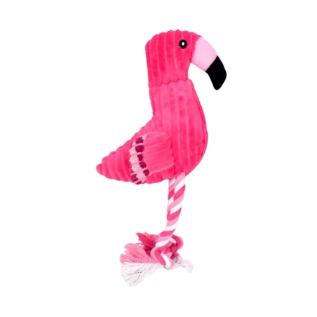 Jucărie de plus pentru câini cu frânghie - Flamingo - 37x17cm - 550741