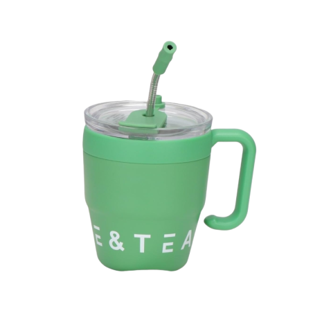 Cana termo cu paie - 450 ml - 954293 - Verde