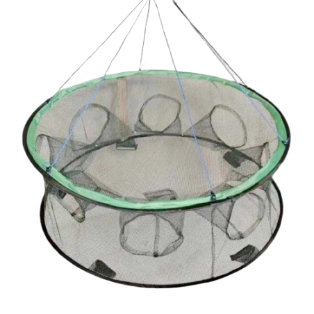 Plasa de pescuit pliabila cu 21 gauri - 70x52 cm - 31383