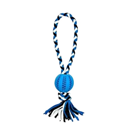 Jucărie pentru câini cu minge și frânghie - 38 cm - 550490
