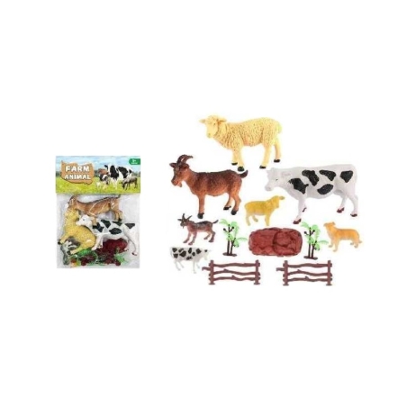 Set cu figurine animale de fermă - 7 buc - 124-32E - 314262