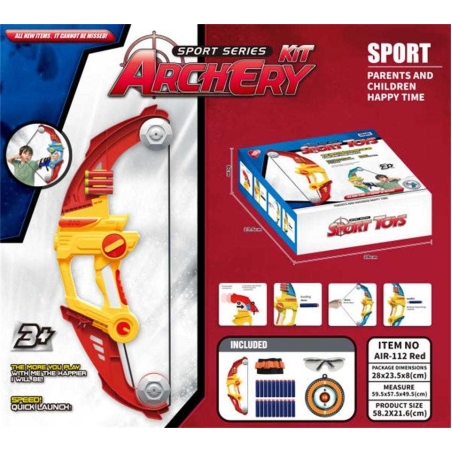 Arbaleta pentru copii pentru tragere - AIR-112 - Rosie - 222745