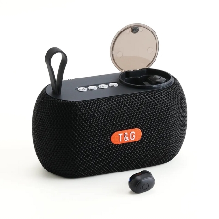 Difuzor Bluetooth fără fir cu set de căști - TG810 - 889459 - Negru