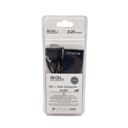 Adaptor DVI la VGA și jack 3,5 mm - TP12 - 25 cm - 095981