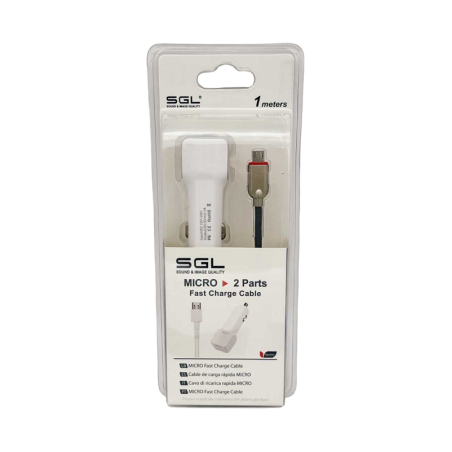 Incarcator bricheta auto cu 2 porturi USB - Micro USB - FA13-V2 - 1m - 099620