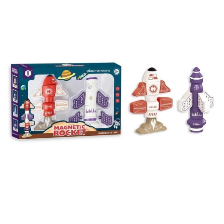 Constructor magnetic pentru copii - Rachete - HD372A - 222399