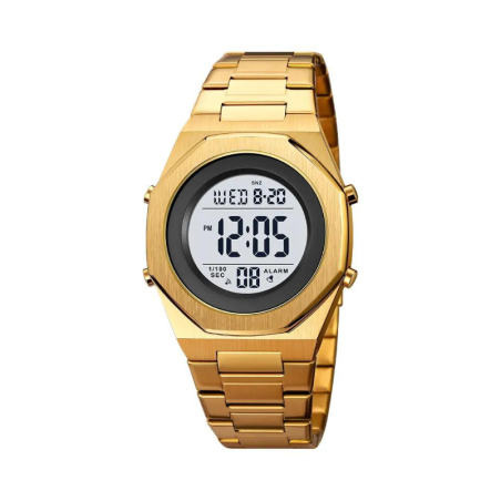 Ceas digital de mână - Skmei - 2066 - Aur/Alb
